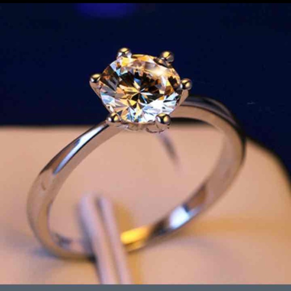 Diamond ss ring