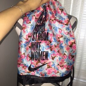 nike floral drawstring bag