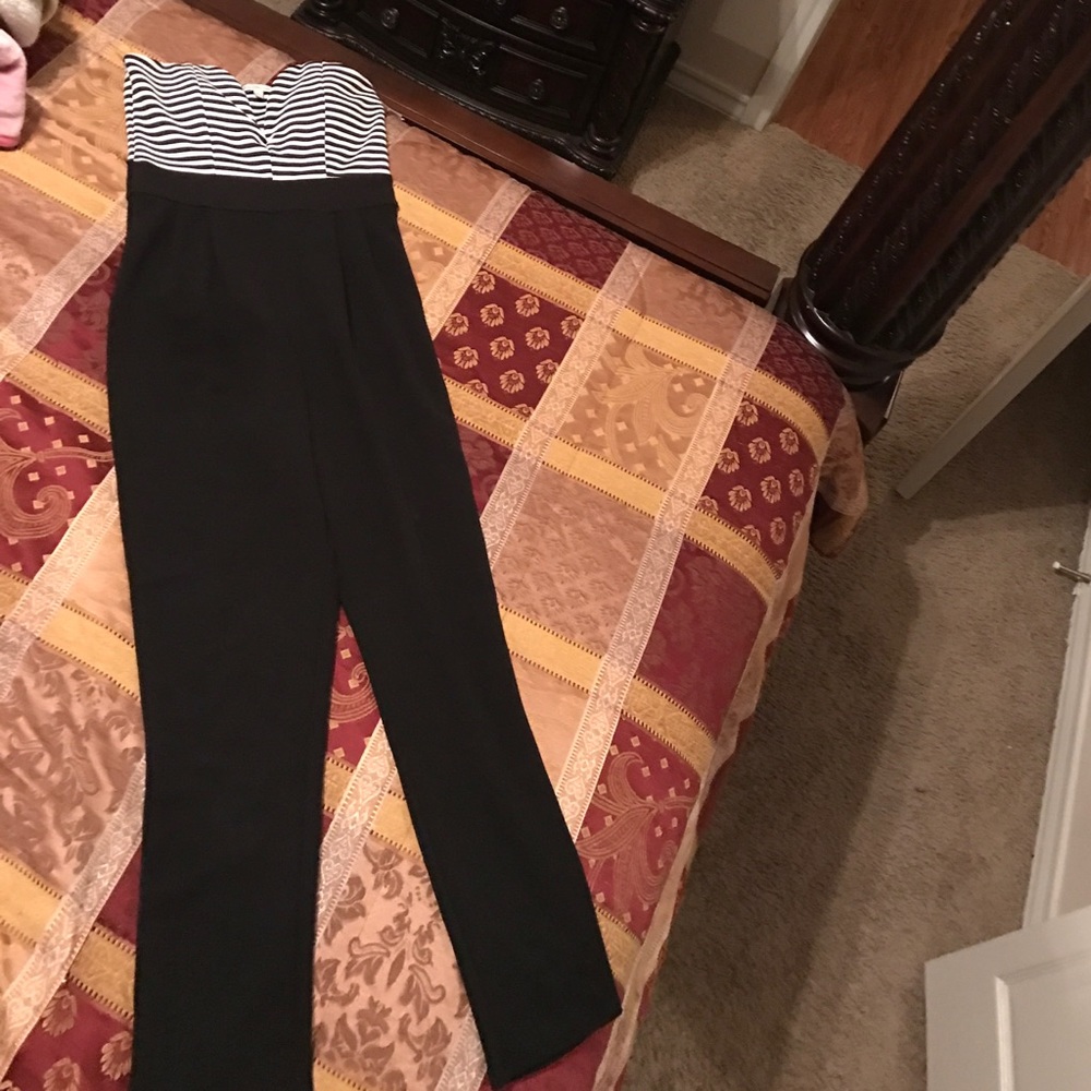 Charlotte Russe striped jumpsuit
