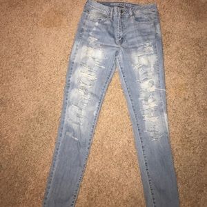 Distressed jeans
