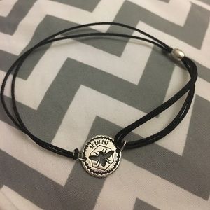 Alex and ani "be patient" pull cord bracelet