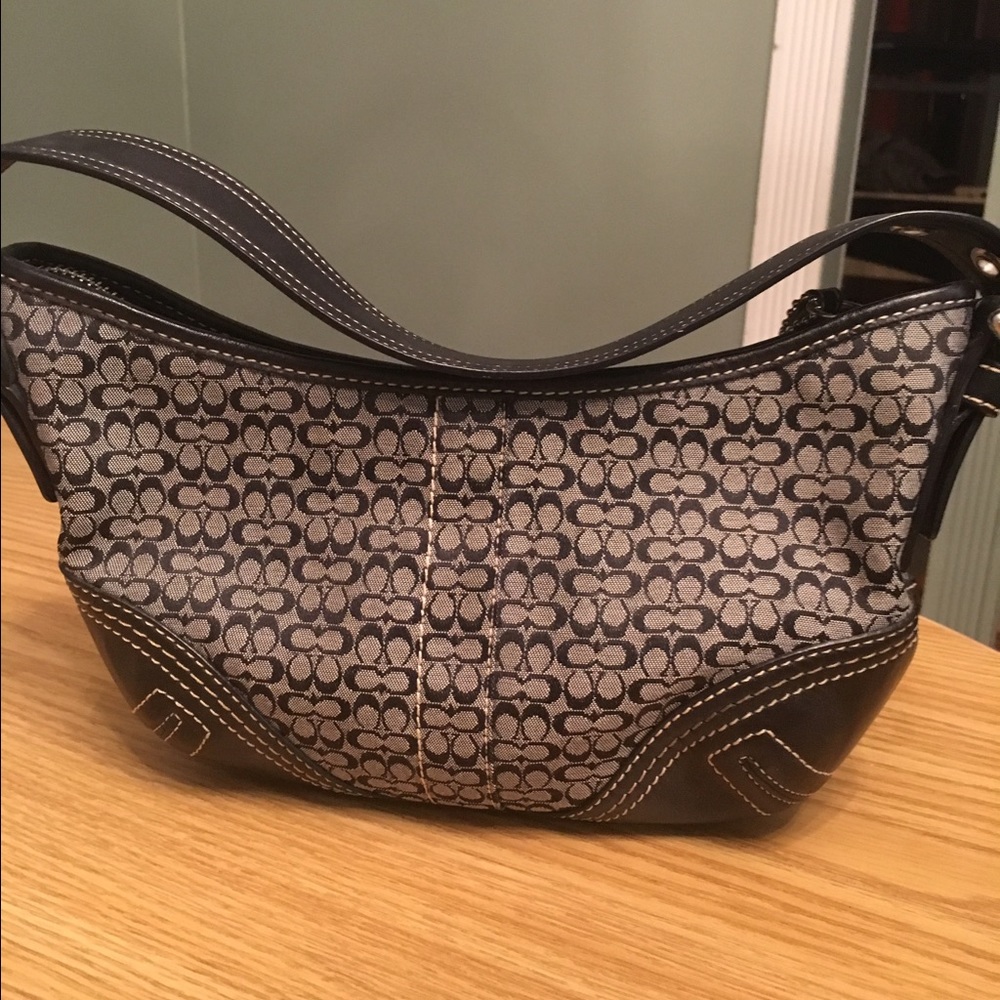 Authentic Coach Print Purse Handbag