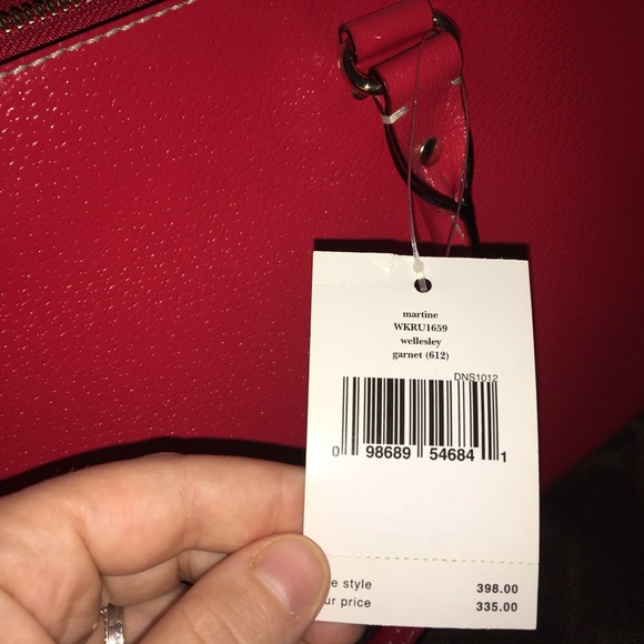 NWT Kate Spade Martine Wellesley Handbag in Garnet - Picture 6 of 7