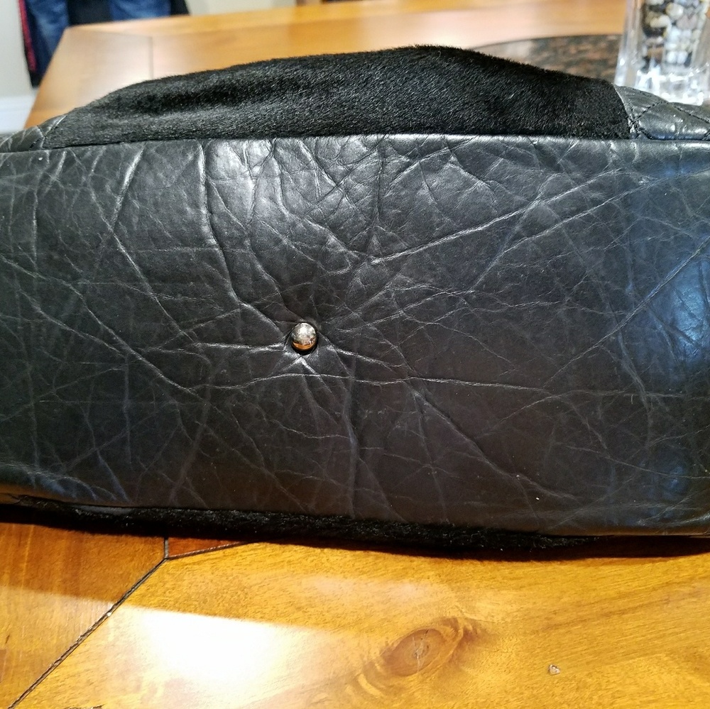 Vintage Chanel Pony Hair Quilted Leather Large Tote - Picture 6 of 8