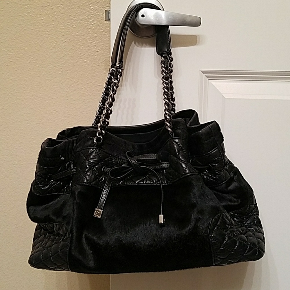 Vintage Chanel Pony Hair Quilted Leather Large Tote - Picture 2 of 8