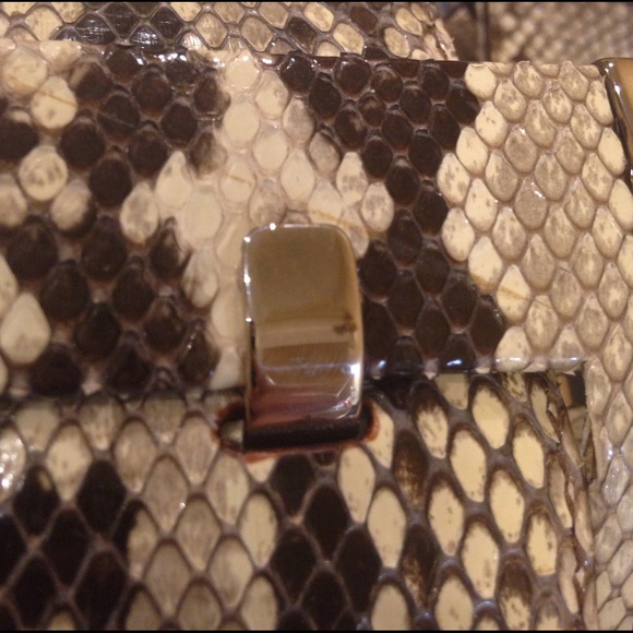 💯 MICHAEL KORS LARGE PYTHON BAG - Picture 7 of 8