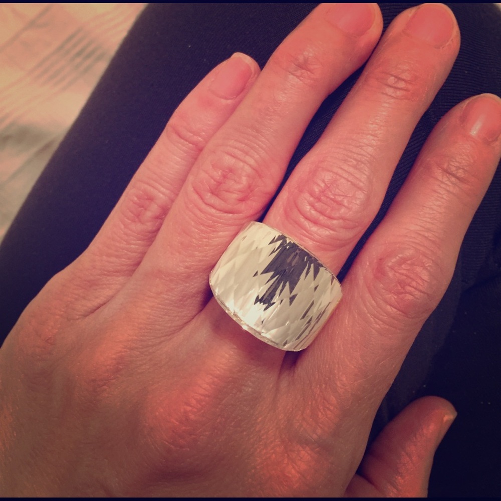 Crystal dome ring