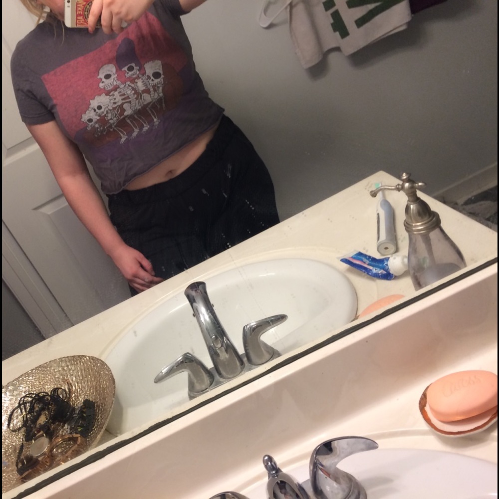 Grunge simpsons crop tshirt