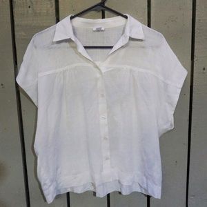 BP White Button up Top