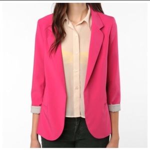 SILENCE + NOISE Bright Pink Blazer