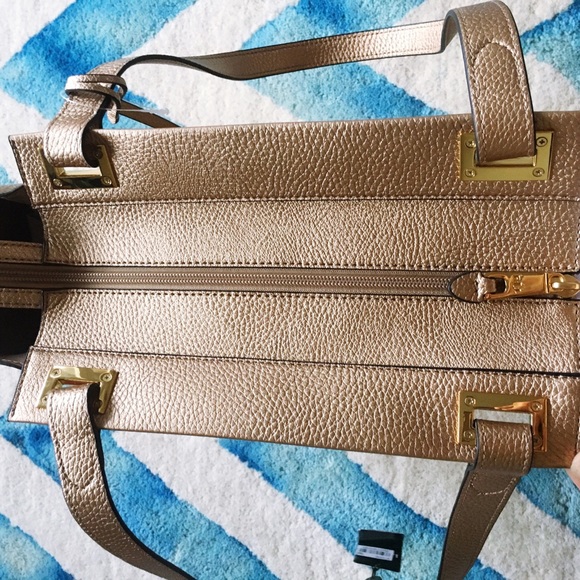 Ralph Lauren Gold Leaf Carlisle Afton Tote NWT - Picture 7 of 8