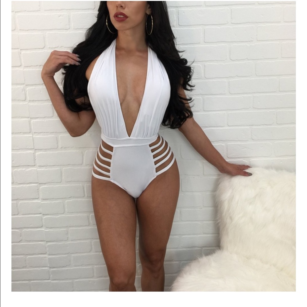 Sexy black Open back swimsuit