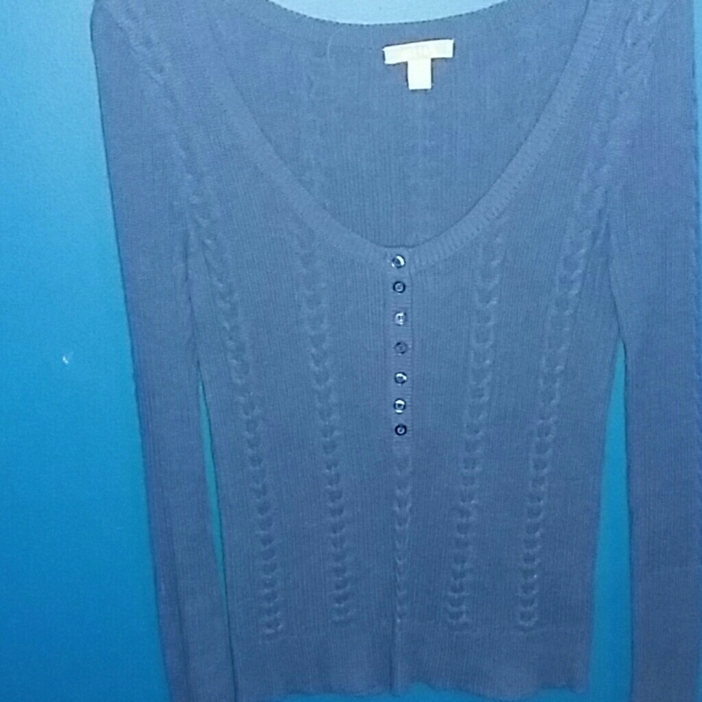 dELiA's Blue scoop neck sweater
