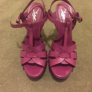 Authentic magenta YSL Tribute Sandal size 37