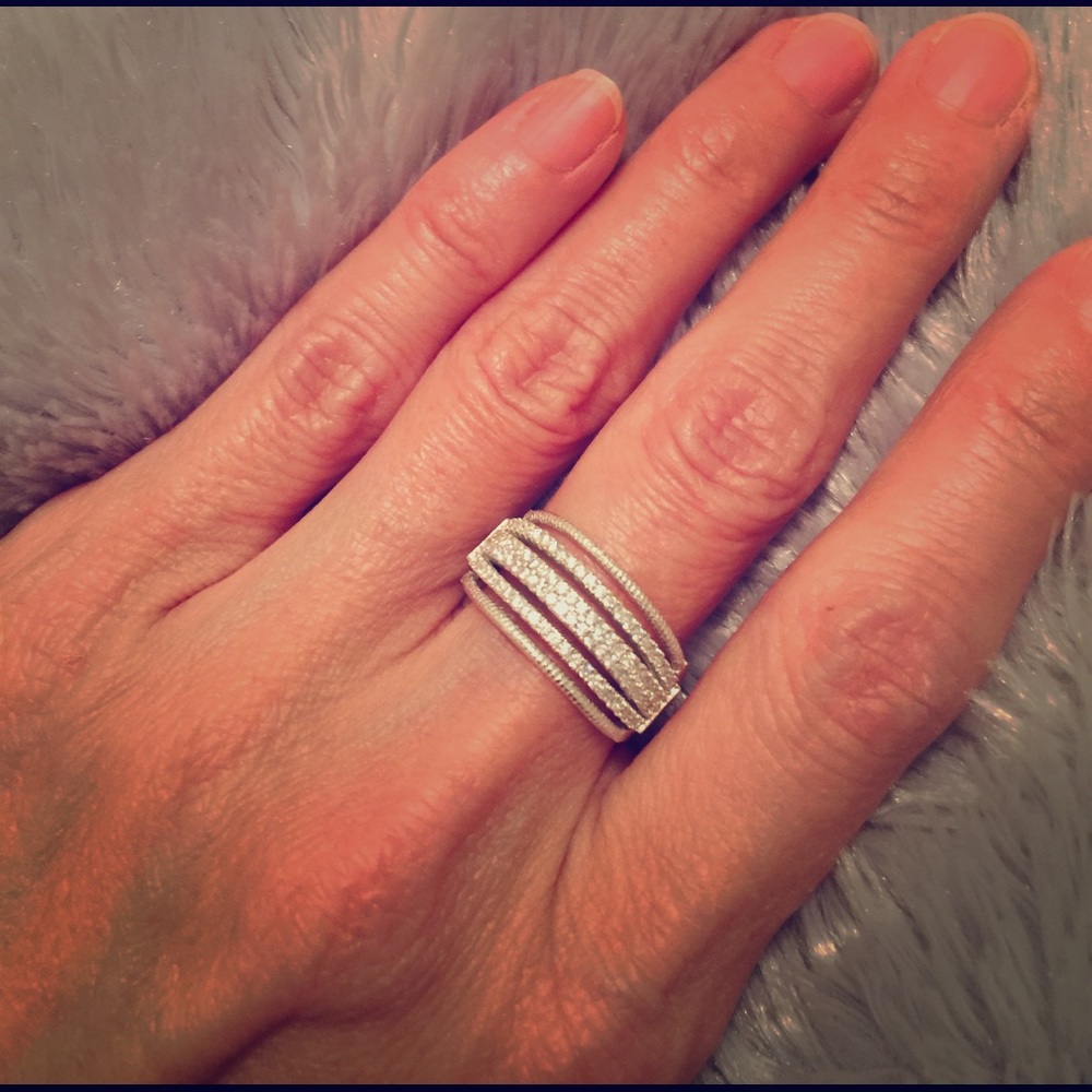 18K White Gold Filled CZ Anniversary Band