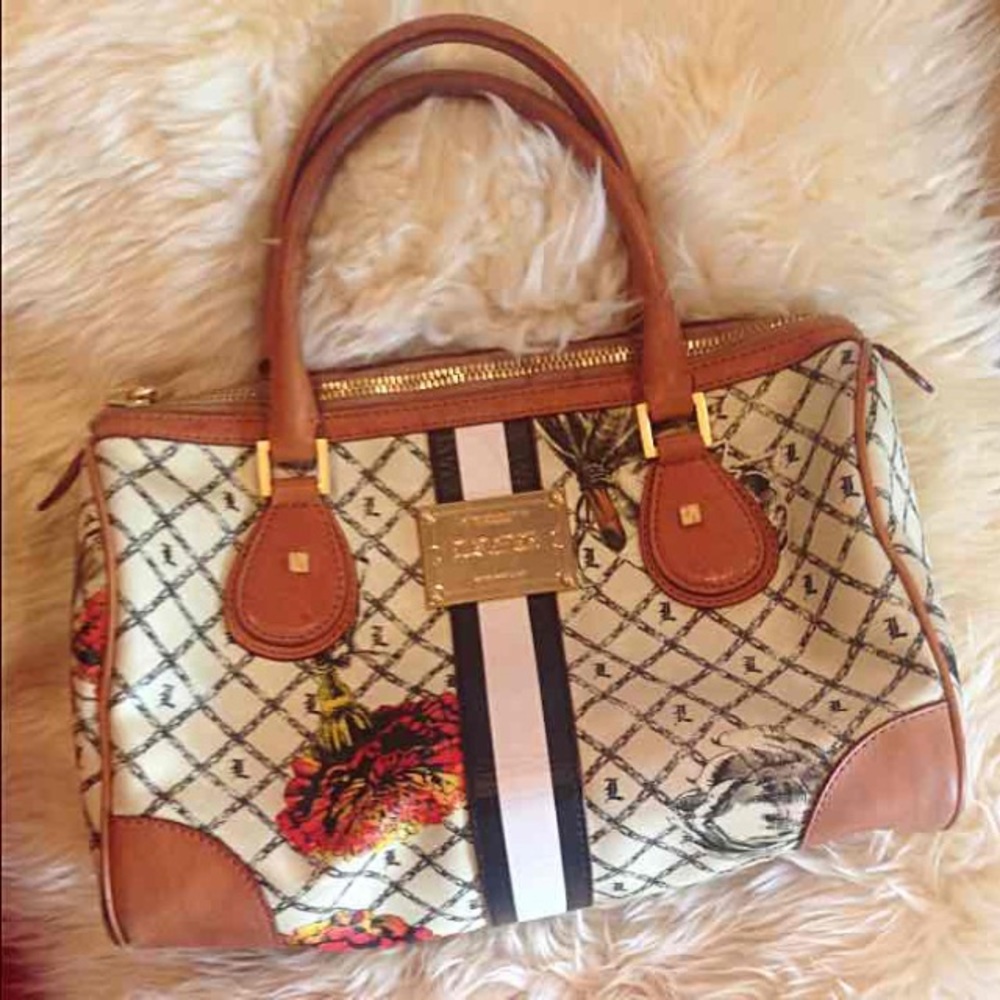L.A.M.B satchel speedy floral marigold