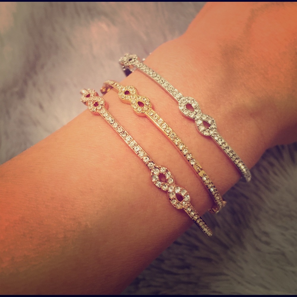 18K Gold Filled CZ bracelet with infinity designs