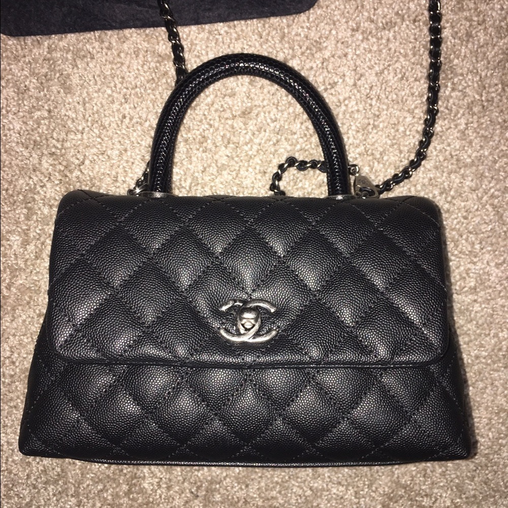 Chanel Coco Handle Mini Lizard Handle