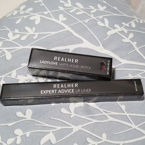 REALHER lip liner and matte liquid lipstick