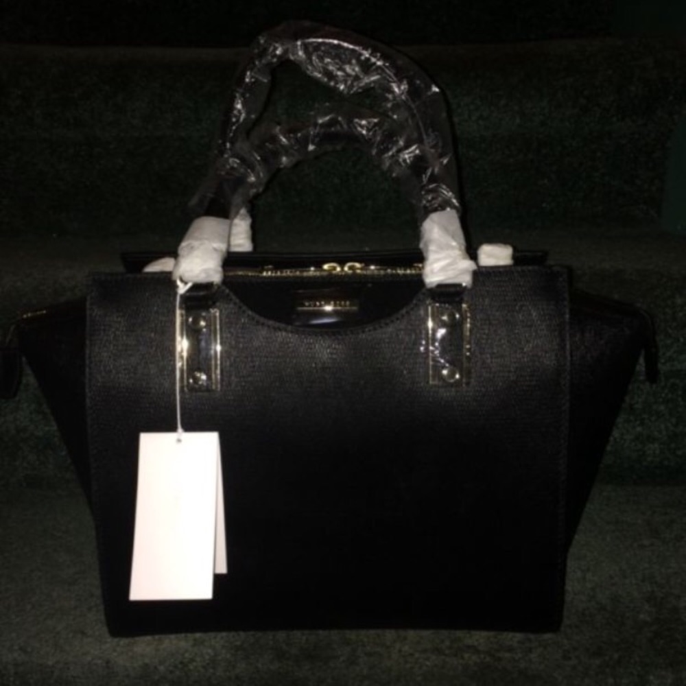 Women's Hugo Boss black leather handbag