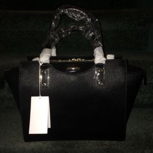 Women's Hugo Boss black leather handbag