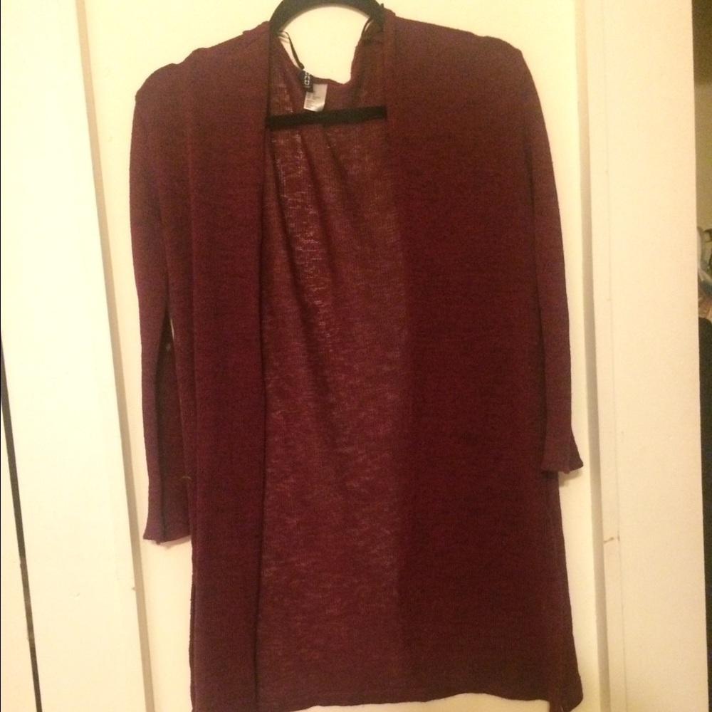 Long matron light weight open cardigan