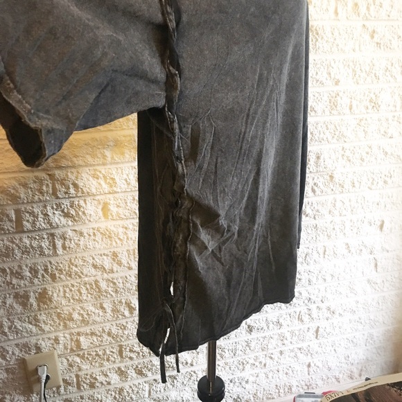 plus size distressed lace up top - Picture 5 of 5