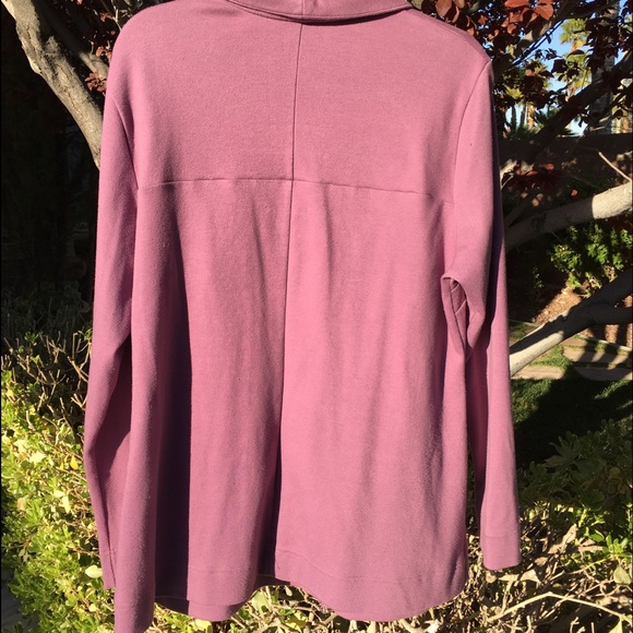 Flattering plum zipper sweat jacket - Picture 2 of 4