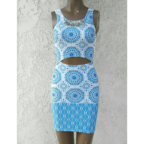 Stooshy Dresses & Skirts - Bodycon Dress with Cutout and Beading