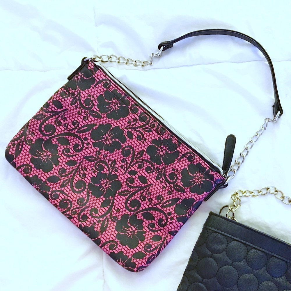 Disney Girl's Pink & Black Handbag
