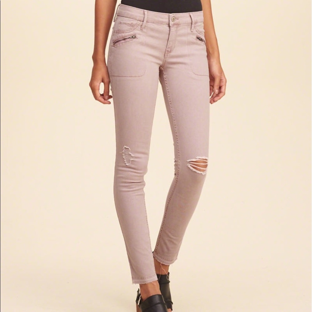 Hollister Low Rise Super Skinny Twill Pants