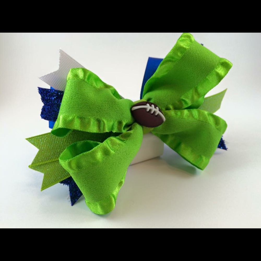Seahawks (inspired) Hairbow