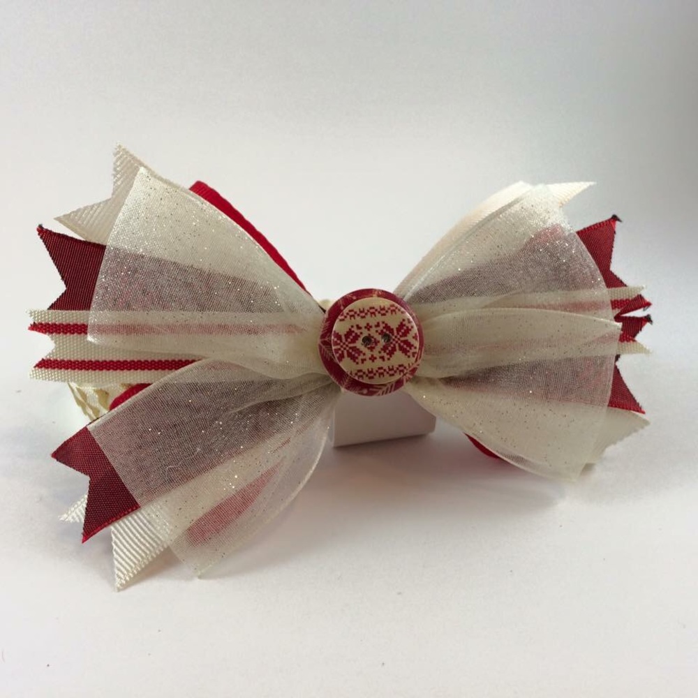 Sweater Button Bow Headband