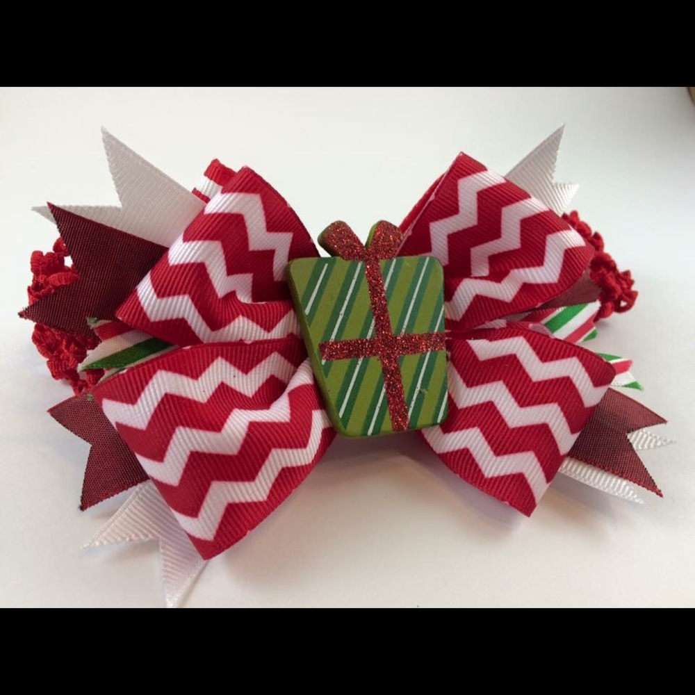 Red Striped Chevron Headband (3 designs)