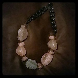 Pink, black and grey necklace