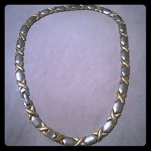 Silver and gold necklace