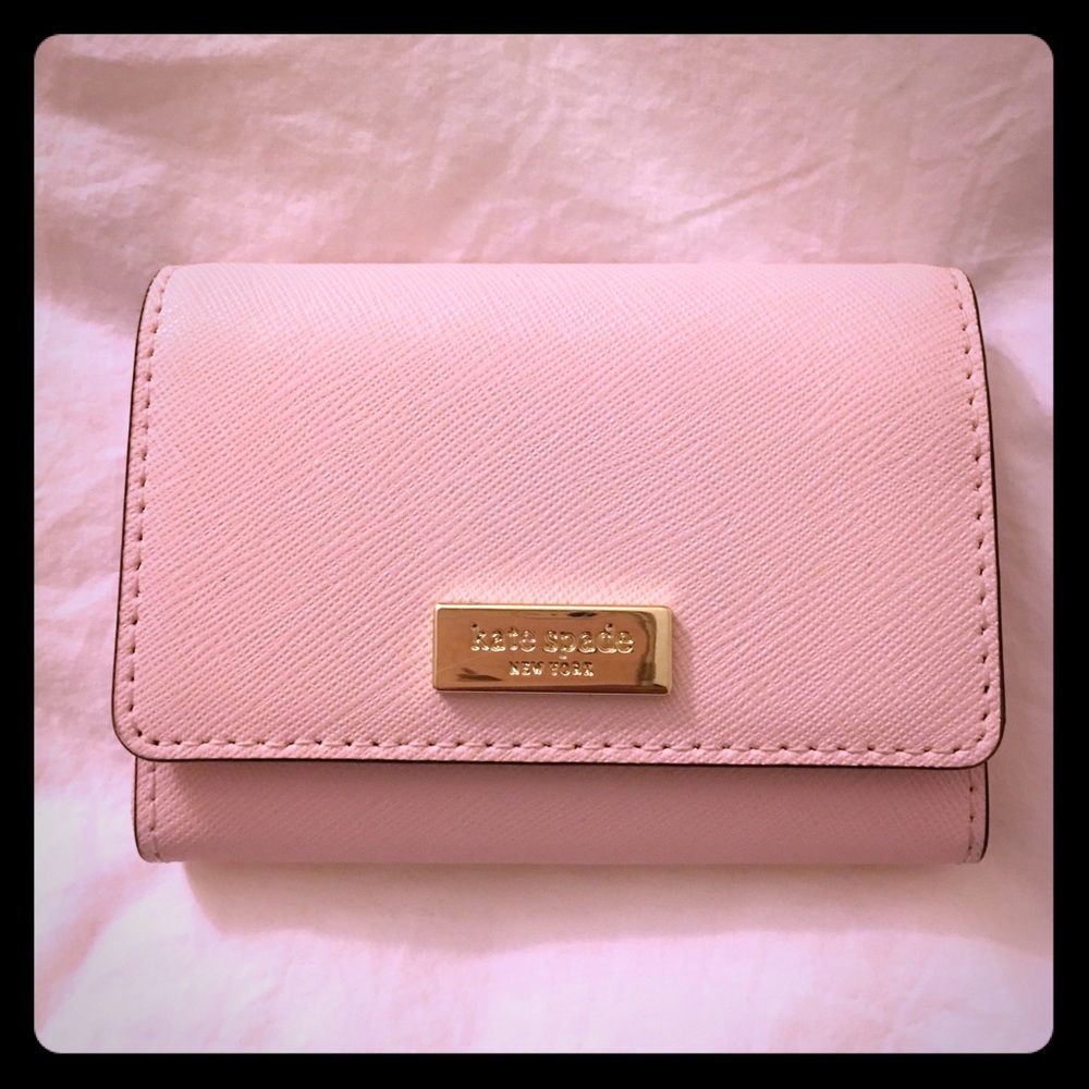 Kate Spade holly laurel way card case in pink