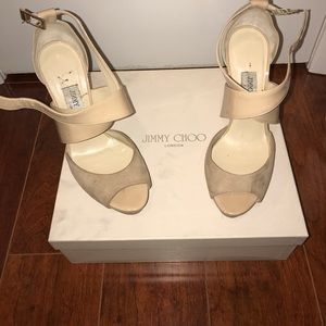 Authentic Jimmy Choo Beige Platform Heels!