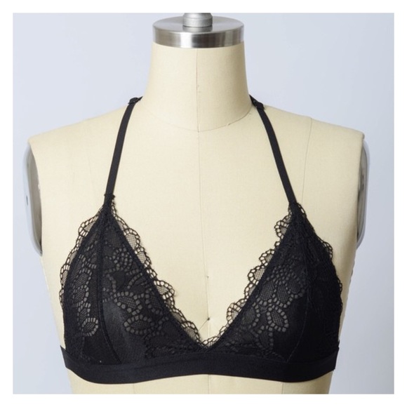 Just In- Sexy Eyelet Lace T-Back Bralette - Picture 2 of 4