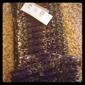 Navy mixture knit infinity scarf