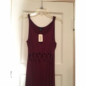 Maroon Cutout Dress
