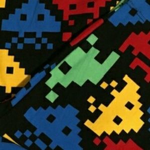 Lularoe Black Space Invader Leggings