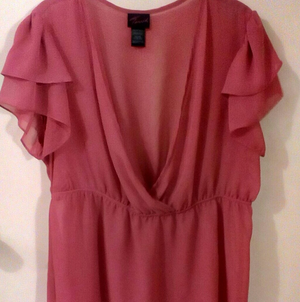 TORRID Sheer Red Tunic
