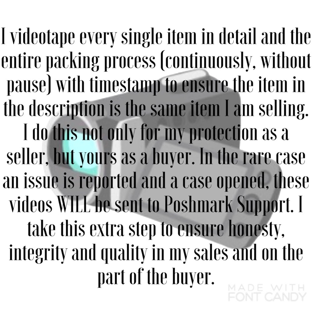 I take video of items before/during/after shipping