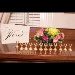 Wedding gold number stand
