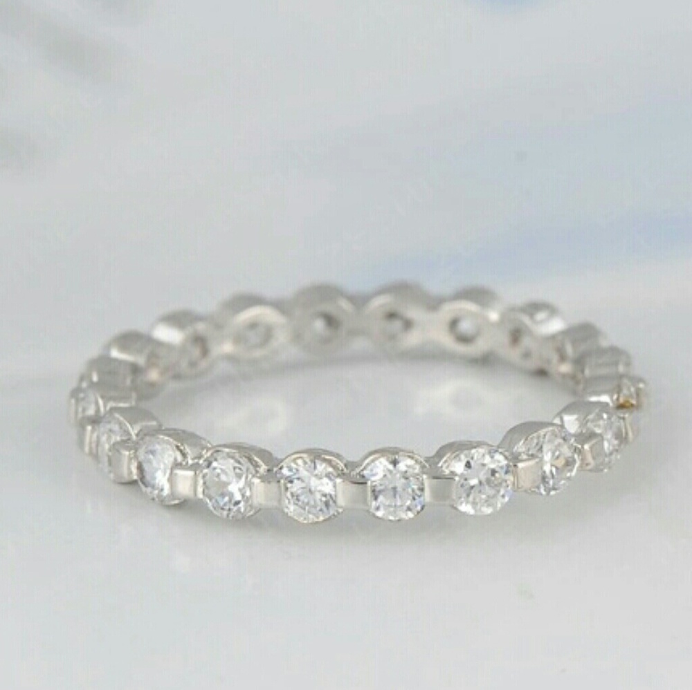 3mm Platiunm CZ full eternity band