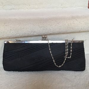 Black Satin Evening Clutch Black Satin Evening Clutch