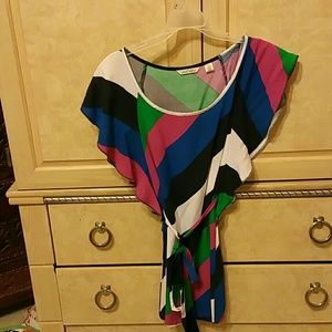 Multi colored mini tie dress