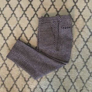 J Crew silk/cotton cafe Capri slacks