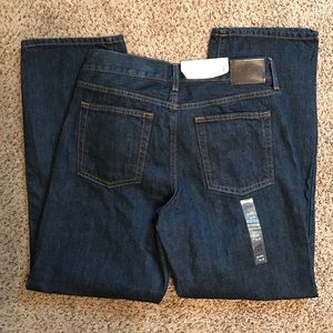 Relaxed fit dark wash men's jeans